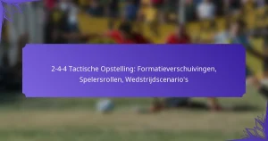 2-4-4 Tactische Opstelling: Formatieverschuivingen, Spelersrollen, Wedstrijdscenario’s