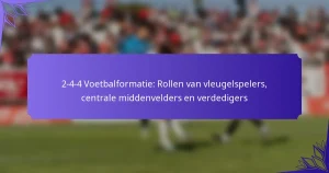 2-4-4 Voetbalformatie: Rollen van vleugelspelers, centrale middenvelders en verdedigers