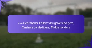 2-4-4 Voetballer Rollen: Vleugelverdedigers, Centrale Verdedigers, Middenvelders
