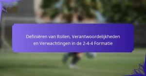 Rollen, verantwoordelijkheden en verwachtingen definiëren in de 2-4-4 formatie